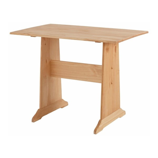 Set di panca angolare e tavolo da pranzo in legno di pino massiccio Samantha - Støraa-image-3