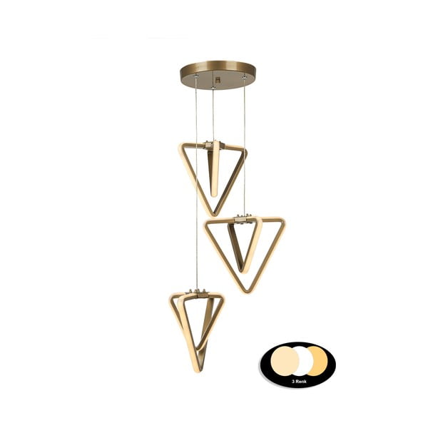 Lampadario LED color bronzo in metallo ø 20 cm Baris – Squid Lighting-image-2