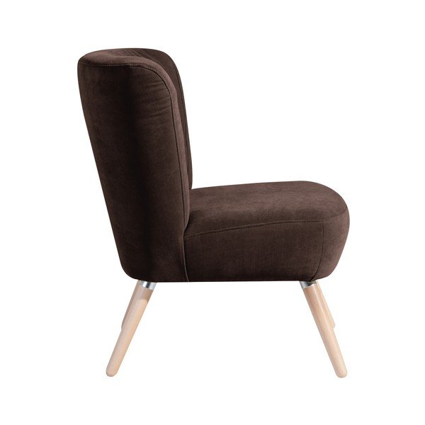 Poltrona marrone scuro Neele Velor - Max Winzer-image-1