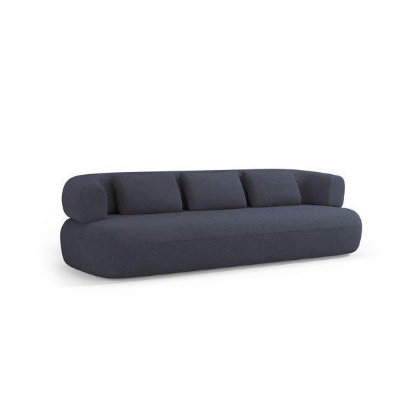 Divano blu scuro con rivestimento in bouclé 200 cm Jenny – Micadoni 