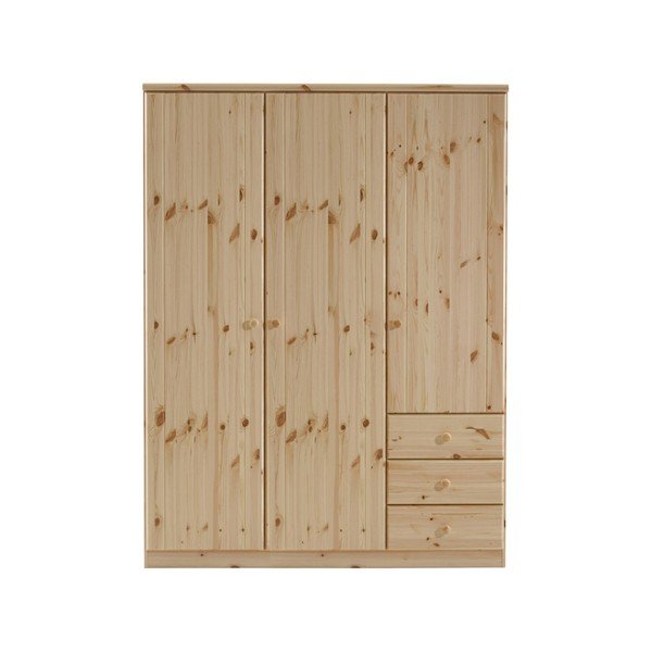 Armadio in pino marrone , 202 x 150,5 cm Ribe - Steens
