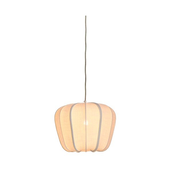 Lampadario color crema con paralume in tessuto Zubedo – Light & Living-image-2