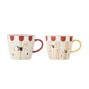 Tazze in set color crema in gres a tema natalizio 2 pz 300 ml Merry-go-round – Bloomingville
