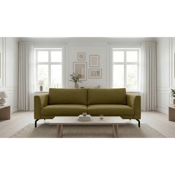Divano color senape 216 cm Gomero - Scandic-image-1