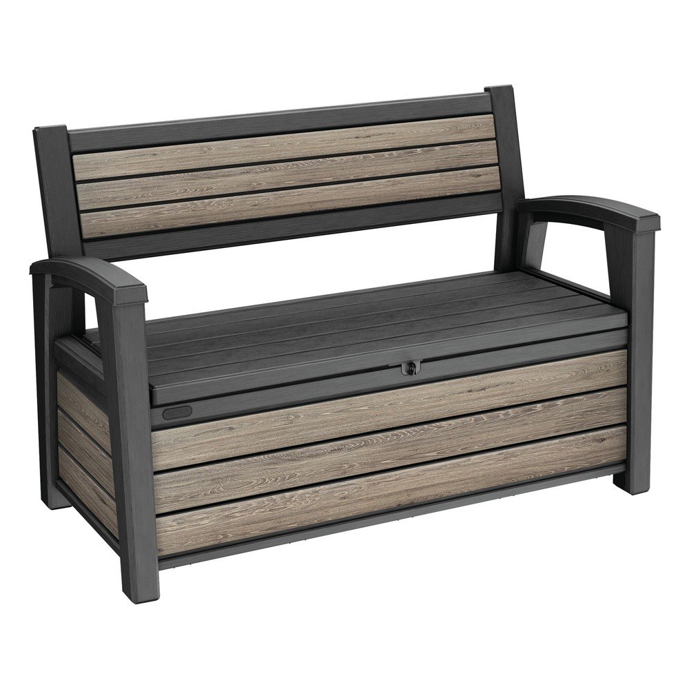 Panca da giardino marrone in plastica Deco – Keter | Panche da giardino