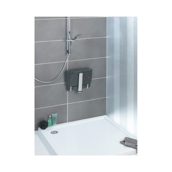 Sedia pieghevole a parete Doccia Secura Premium - Wenko-image-3