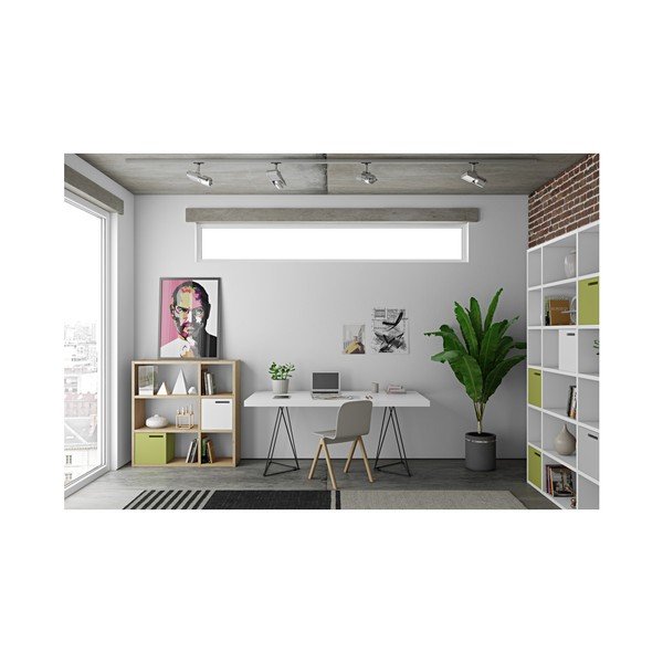 Tavolo da pranzo bianco con gambe in metallo Trestle, 90 x 160 cm Multi - TemaHome-image-3
