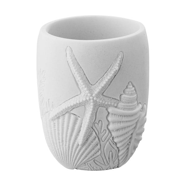 Tazza per spazzolino da denti in poliresina bianca Maloto - Wenko-image-2