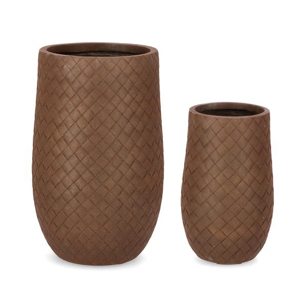 Set di vasi per fiori 2 pz ø 48 cm Rhombus – Bizzotto-image-1