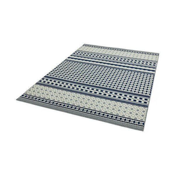 Tappeto blu e bianco Geometrico, 160 x 230 cm Antibes - Asiatic Carpets-image-2