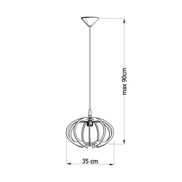 Lampada a sospensione in legno Mandore - Sollux-image-2
