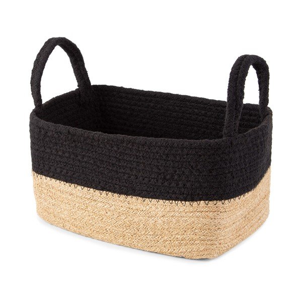 Cestino in iuta e cotone Basic, 24 x 15 cm - Compactor-image-4