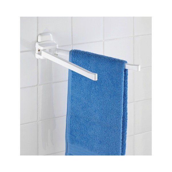 Portasciugamani a parete bianco con 2 bracci Pure - Wenko-image-1