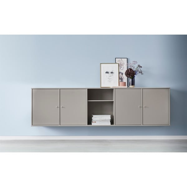 Cassettiera bassa grigia 220x61 cm Mistral - Hammel Furniture-image-1
