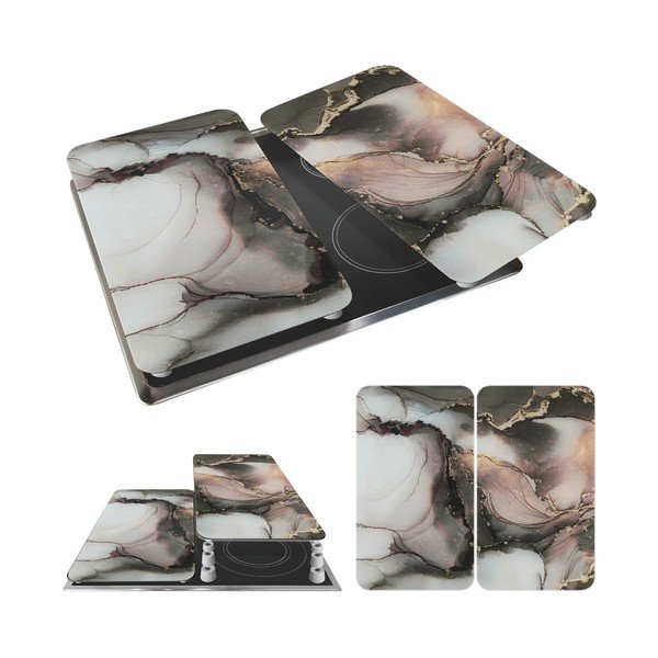 Set di copri fornelli in vetro temperato 2 pz 52x30 cm Abdeckplatte  – Wenko-image-2