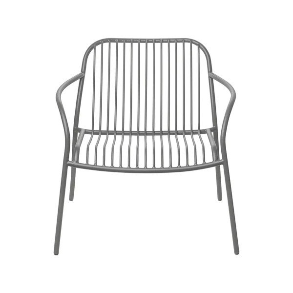 Poltrona da esterno grigia in metallo Yua Wire – Blomus-image-2