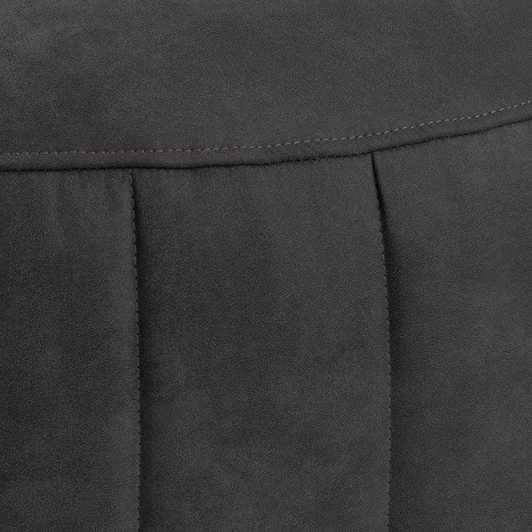 Pouf grigio antracite in similpelle , ⌀ 60 cm Doria - Actona-image-3