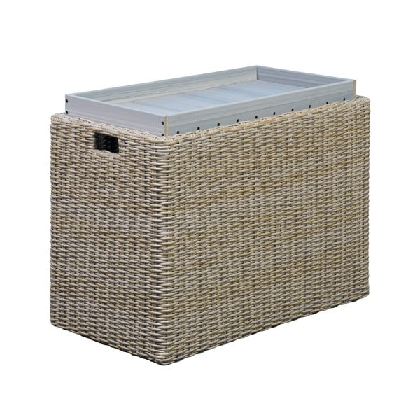 Set di mobili da giardino beige/marrone chiaro in rattan artificiale Modular – Unique Furniture-image-3