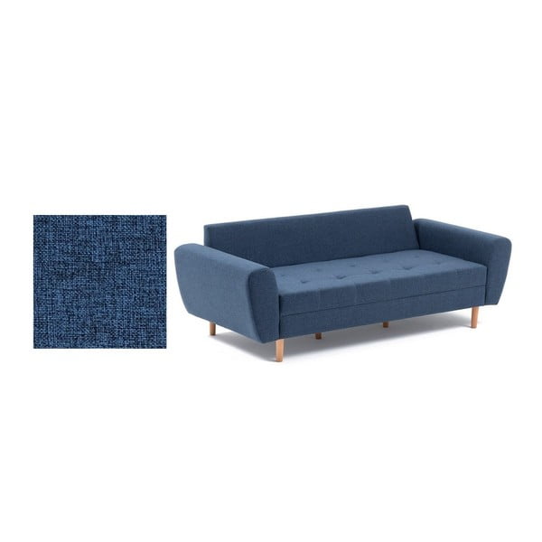 Divano a tre posti blu scuro Igor - Balcab Home-image-1