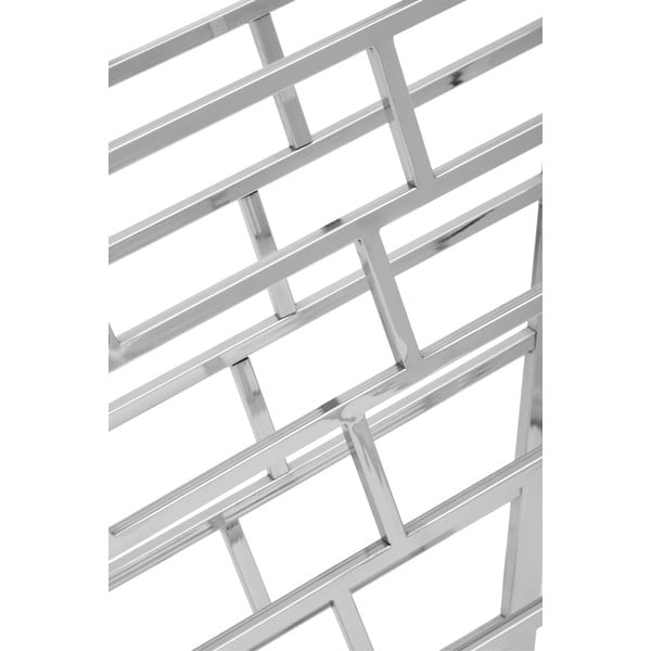 Portabottiglie in metallo argento lucido per 24 bottiglie Barolo - Premier Housewares-image-2