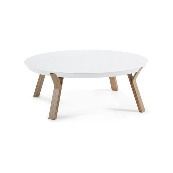 Tavolino bianco , Ø 90 cm Solid - Kave Home