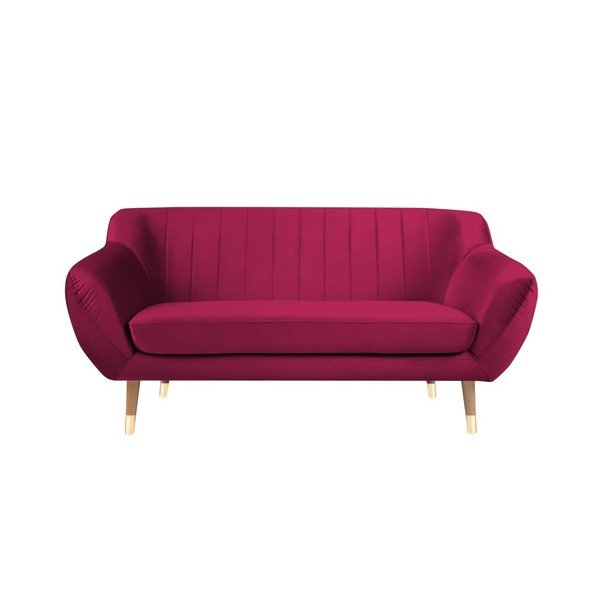 Divano in velluto rosa Benito, 158 cm - Mazzini Sofas