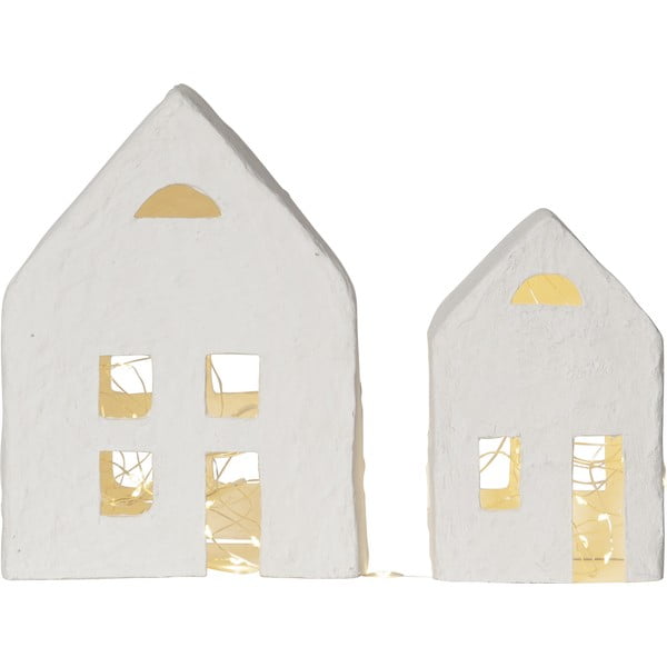 Decorazione luminosa natalizia bianca 2 pezzi Plain - Star Trading