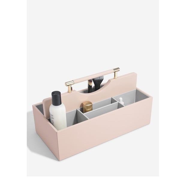 Organizzatore per cosmetici da bagno rosa chiaro Supersize - Stackers