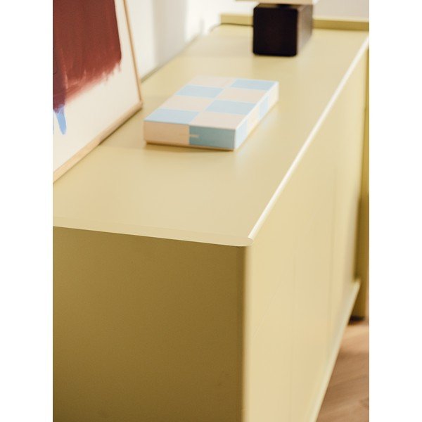 Credenza giallo chiaro 160x91x46 cm Rali – noo.ma-image-4