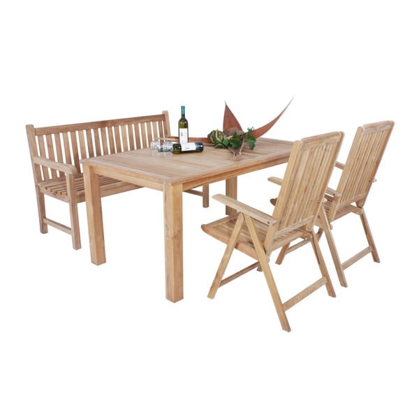 Tavolo da giardino in legno di teak Solo - Garden Pleasure-image-1