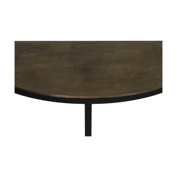 Tavolo consolle in metallo color bronzo 42x100 cm Peto - Light & Living-image-2