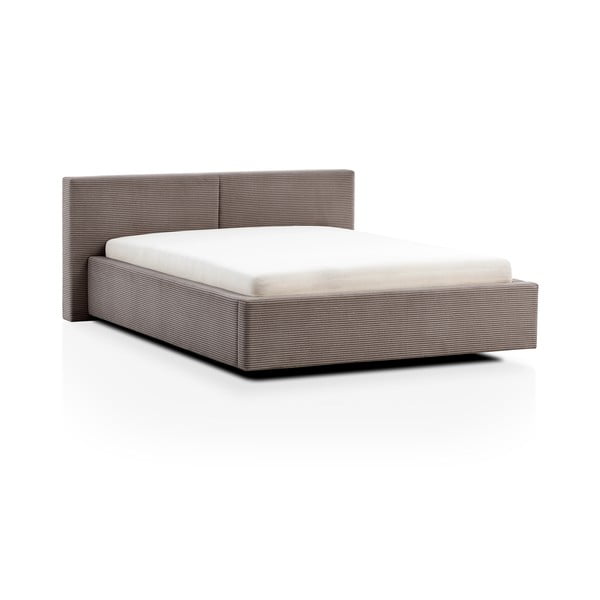 Letto matrimoniale in marrone chiaro con spazio contenitivo con griglia inclusa 180x200 cm Cube – Meise Möbel