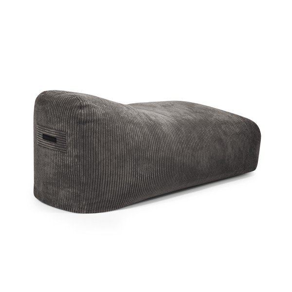 Puof a sacco verde con rivestimento in velluto a coste Snug 130 – SLOWDOWN-image-4
