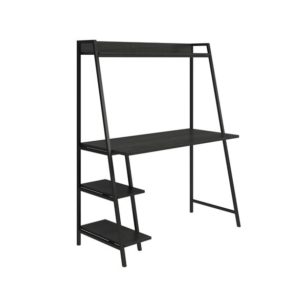 Scrivania a muro con piano effetto rovere 51x111 cm Bushwick - Novogratz-image-1