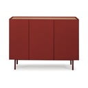 Cassettiera rosso scuro , larghezza 110 cm Arista - Teulat