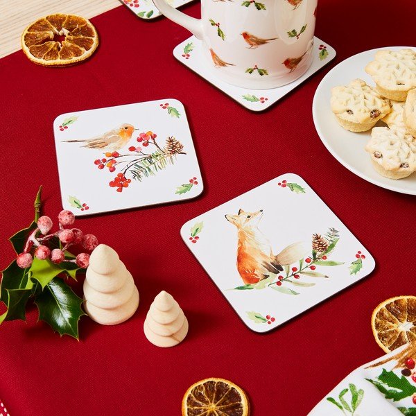 Set di 4 sottobicchieri , 10 x 10 cm A Winters Tale - Cooksmart ®-image-1