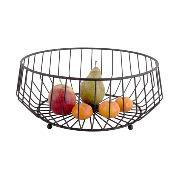 Cestino da frutta in metallo nero Linea, ø 34 cm Linea Kink - PT LIVING-image-2