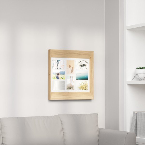 Cornice da parete in legno colore naturale 50x50 cm Lookout - Umbra-image-3