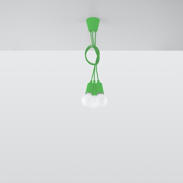 Lampada a sospensione verde 15x15 cm Rene - Sollux-image-3