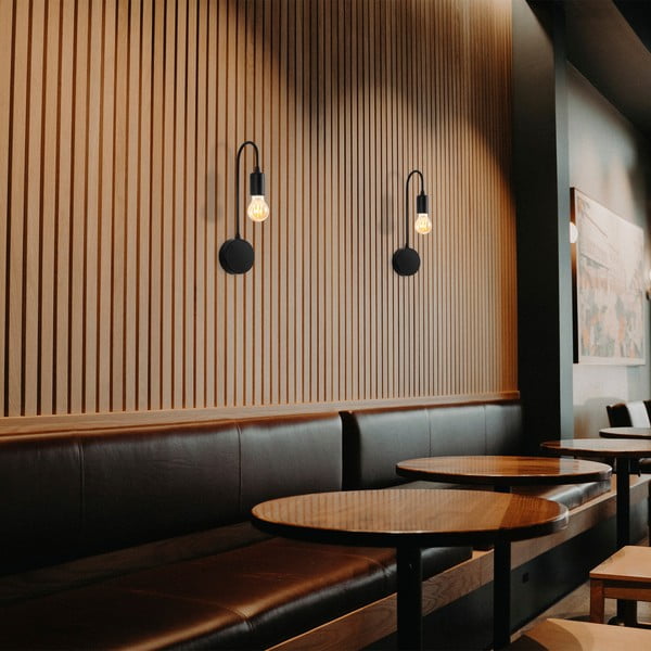 Lampada da parete nera Baston – Opviq lights-image-1