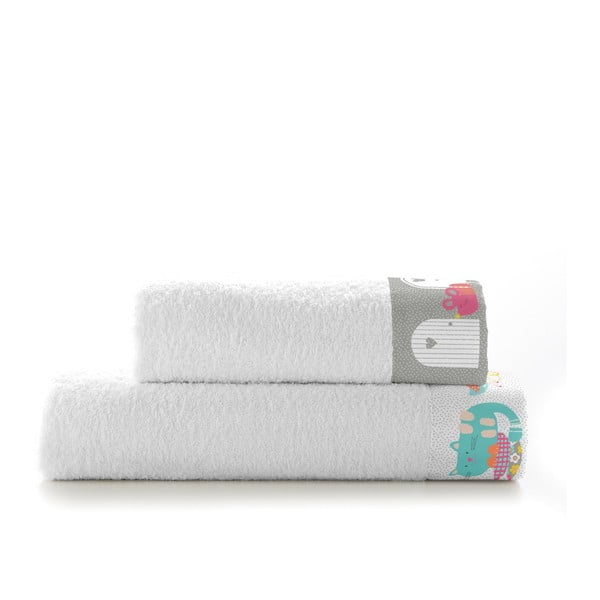 Set di 2 asciugamani in cotone per bambini Cat & Mouse - Moshi Moshi