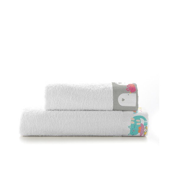 Set di 2 asciugamani in cotone per bambini Cat & Mouse - Moshi Moshi