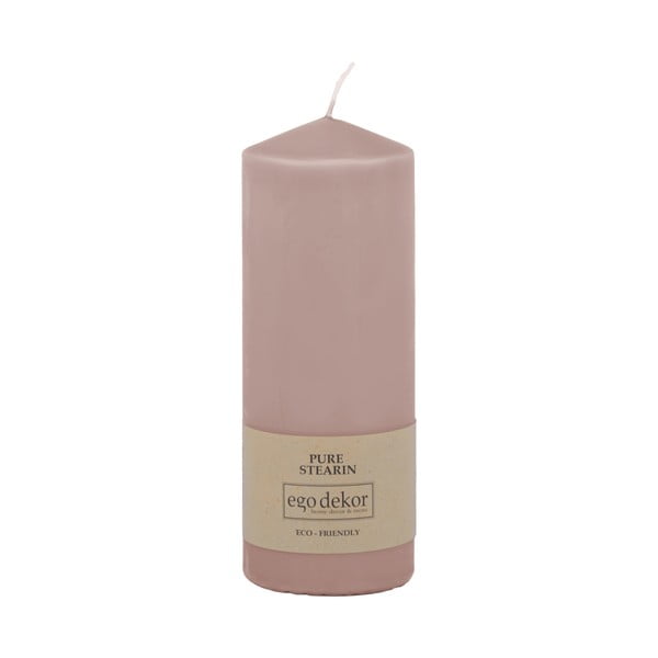 Candela rosa cipria Top, durata di combustione 50 h Eco - Eco candles by Ego dekor