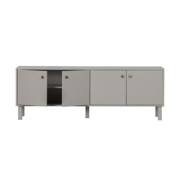 Tavolo TV in pino grigio chiaro 160x56 cm Madu - WOOOD-image-3