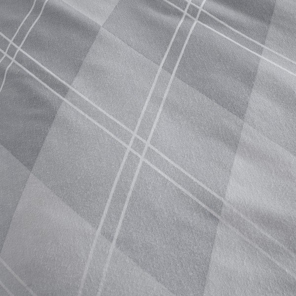Biancheria da letto singola grigia 135x200 cm Argyle - Catherine Lansfield-image-4