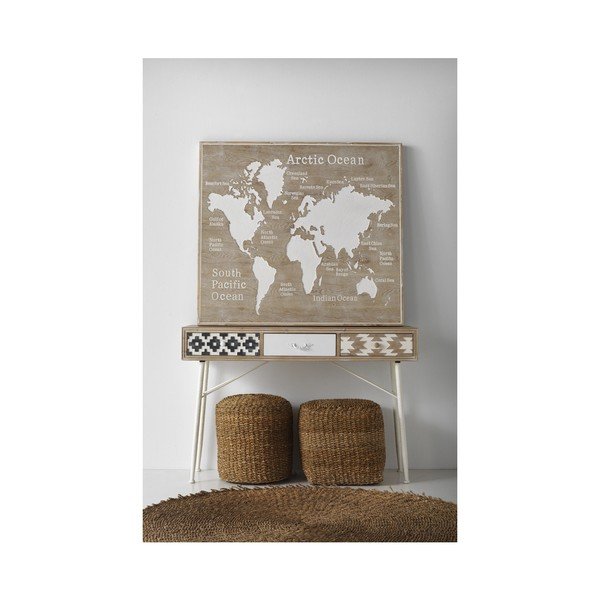 Poggiapiedi marrone con rivestimento in canapa intrecciata Seaweed – Geese-image-3