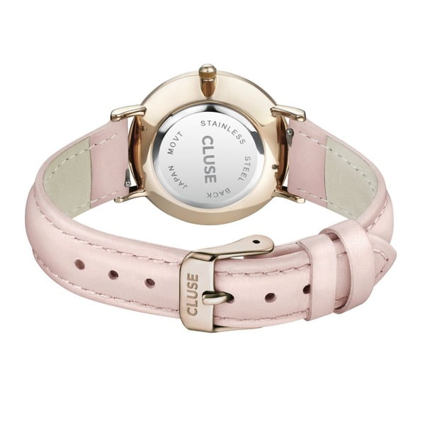 Orologio da donna con cinturino in pelle rosa La Minuit - Cluse-image-1