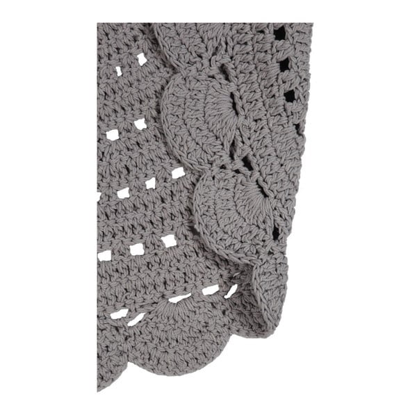 Tappeto rotondo in cotone grigio ø 120 cm Alma - Nattiot-image-2