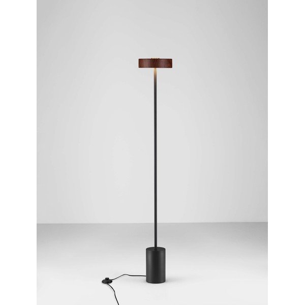 Lampada da terra LED nera/colore naturale scuro in metallo (altezza totale 135 cm) Thea – Nova Luce-image-4