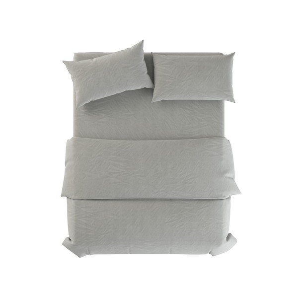 Set copripiumino e federa verde polveroso in lino per letto singolo 135x200 cm Stone – Native Natural